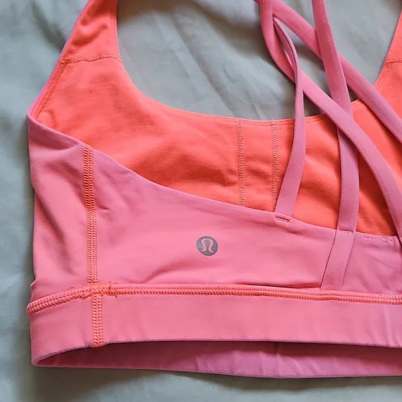 Lululemon Pink Women's Sports Bra, Size L - Picture 3 of 4